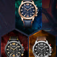 MEGIR Casual Watches Men Luxury Brand Military Sport Watch Leather Wristwatch Luminous Quartz Chronograph Calendar Clock 2156