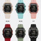 NAVIFORCE Women Watch Waterproof Personality Square Wristwatches LED Digital Silicone Strap Sport Electronic Clock Montre Femme