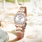 CURREN Classy Dress Watches for Women Stainless Steel Band Clock Female Rhinestone Dial Slim Wristwatches Ladies