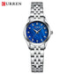 CURREN Ladies Watch with Two-Tone Stainless Steel Bracelet 28mm Dial with Rhinestones Markers Shimmering Shell Dial Elegant Idea