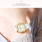 CURREN Chic Elegant Women's Watch Square Minimalist Dial with Luminous Hands Luxury Simple Quartz Wristwatch Ladies