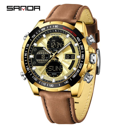 Fashion SADNA New 5105 Student Quartz Electronic Watch Sports Multifunctional Waterproof LED Men's Electronic Watch 2025
