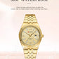 CURREN Women's Watch New Two- Tone Bracelet Quartz Wristwatch with Luminous Hands Luxury Shiny Dial with Stainless Steel Band