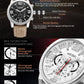MEGIR Luxury Men's Watch Fashion Simple Casual Sports Watches for Men Leather Strap Waterproof Quartz Chronograph Clock 3010
