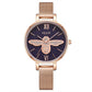 MEGIR Fashion Women Ladies Bracelet Quartz Female Watches Rose Steel Mesh Women Dress Diamond Wristwatch Clock Montre Femme