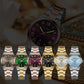 CURREN Fashionable Quartz Watches for Women Roman Numerals Simple Elegant Stainless Steel Braclete Ladies Wristwatch