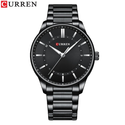 CURREN Casual Quartz Watches Men Luxury Brand Stainless Steel Band Simple Business Quartz Wristwatches