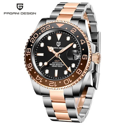2025 PAGANI DESIGN New PD-1662 V5 Men Mechanical Watches Luxury Ceramic Bezel Automatic Watch 100M Waterproof GMT Watch for Men