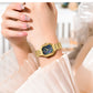 CURREN Elegance Dress Women's Watch with Rectangle Dial Silvery Stainless Steel Bracelet Vintage Minimalist Quartz Wristwatch