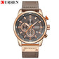 CURREN 8291 Mens Quartz Chronograph Watch Casual Leather Military Sport Fashion Gentleman Wristwatch