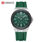 CURREN Fashion Minimalist Men's Watch with Date Display Casual Silicone Strap Quartz Wristwatches Luminous
