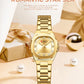 CURREN Women's Slim Quartz Watch Luxury Classic Round Dial with Rhinestone Elegant Stainless Steel Band for Ladies