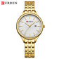 CURREN Fashion Brand Ladies Two Tone Watches Simple Quartz Waterproof Wristwatch for Women with Auto Date