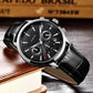 LIGE New Brown Leather Watch for Men Fashion Top Brand Luxury Men's Quartz Wristwatches Casual Waterproof Luminous Chronograph