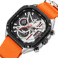 MEGIR Men's Watch Chronograph Orange Canvas Strap Sport Wristwatch Luminous Auto Date Quartz Watches Clock Montre Homme 2217