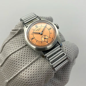 Pierre Paulin Salmon Dial Watch 50m Skin Diver Watch Vintage Small Seconds Mechanical Hand Watch 38mm Relogio Masculino