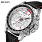 MEGIR Men's Original Sport Watches Leather Strap Quartz Military Waterproof Wristwatch Male Clock Reloj Hombre 1010