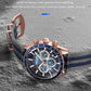 MEGIR Classic Quartz Watch for Men Waterproof Multi-Function Sport Chronograph Fashion Canvas Strap Male Wristwatch Clock 8121