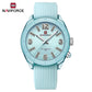 NAVIFORCE Women's Waterproof Watch Fashion Casual Luminous Display Quartz Wristwatch with Silicone Band Reloj Mujer High Quality