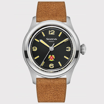 Field Watch Classic Retro Arrow Pilot Watch Male Mens Mechanical Satch Manual Hand Wind Luminous Stain Steel Merkur 38mm Case