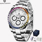 PAGANI DESIGN PD1644 Men Quartz Watch Rainbow Bezel Stainless Steel 100M Waterproof Men Watch VK63 Sapphire Chronograph