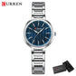 CURREN Luxury Slim Watch for Women Elegant Minimalist Dial Quartz Wristwatches Ladies with Luminous Hands Waterproof 9109
