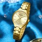CURREN Luxury Brand Watches for Women Simple Dress Quartz Stainless Steel Wristwatch with Luminous Hands Ladies Clock