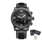 MEGIR Luxury Men's Watch Fashion Simple Casual Sports Watches for Men Leather Strap Waterproof Quartz Chronograph Clock 3010