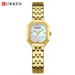 CURREN Elegance Dress Women's Watch with Rectangle Dial Silvery Stainless Steel Bracelet Vintage Minimalist Quartz Wristwatch