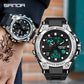 SANDA 739 Trendy Design 2024 New Arrival Alarm Mode Sports Hand Clock For Men Analog Digital Display Fashion Watch