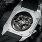 BODERRY Skeleton Watches Men's Square Titanium Automatic Mechanical STORM Luxury Clock 100M Waterproof Mechanical Watch For Men