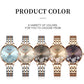 CURREN Fashion Quartz Wristwatches for Women Simple Stainless Steel Watch Bracelet with Flower Design Dial