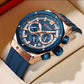 CURREN Luxury Brand High Quality Chronograph Luminous Watches for Men Silicone Strap Casual Sports Waterproof Quartz Wristwatch