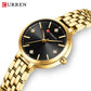 CURREN Luxury Women's Rhinestones Dial Quartz Watch Stainless Steel Band Stylish Elegant Ladies Wristwatches