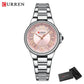 CURREN-Quartz Wristwatches for Women, Simple and Elegant Dial with Roman Numbers Design, Luminous Hands Clock