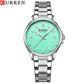CURREN Fashion Brand Watches for Women Simple Casual Stainless Steel Bracelet Quartz Pointers Wristwatches Luminous Hands Clock