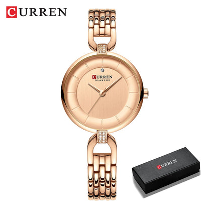 CURREN Women's Watches Quartz Watches Stainless Steel Clock Ladies Wristwatch Top Brand Luxury Watches Women Relogios feminino