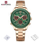 NAVIFORCE Women Watch Unique Design of Heart-Shaped Dial Quartz Analog LCD Digital Watches Fashion Casual Girlfriend Gifts Clock