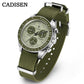CADISEN 2026 New Men's Watches Luxury Quartz Wrist Watch For Men Canvas Japan VK68 Speed Chronograph Automatic Gift With Box