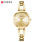 CURREN Luxury Brand Ladies Dress Wristwatch Waterproof Stainless Steel Strap Elegant Charming Dial with Rhinestones Women Watch
