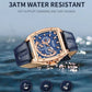 MEGIR Fashion Men Watch Chronograph Luxury Waterproof Military Wristwatch Leather Sport Quartz Date Week Clock Reloj Hombre 2204