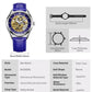 MEGIR Men's Watches Hollow Out Mechanical Watch Automatic Waterproof Wristwatch Leather Strap Business Cusual Clock Reloj Hombre