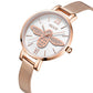 MEGIR Fashion Women Ladies Bracelet Quartz Female Watches Rose Steel Mesh Women Dress Diamond Wristwatch Clock Montre Femme