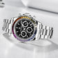 PAGANI DESIGN PD1644 Men Quartz Watch Rainbow Bezel Stainless Steel 100M Waterproof Men Watch VK63 Sapphire Chronograph