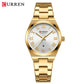 CURREN Fashionable Quartz Watches for Women Roman Numerals Simple Elegant Stainless Steel Braclete Ladies Wristwatch