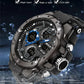 SANDA 6008 Wristwatches Waterproof Swimming Military Watch Men Sports Watches Dual Display Analog Digital LED Electronic Quartz