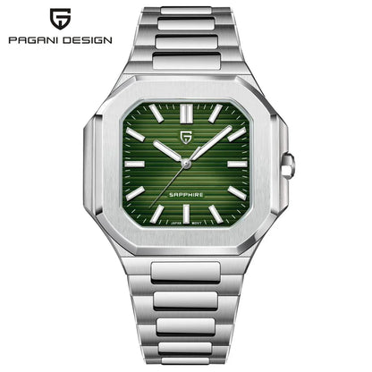 2025 New PAGANI DESIGN 37MM Square Men Quartz Watches Luxury Sapphire Glass AR Coated Business Watch VH31 Luminous Watch for Men