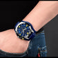 MEGIR Large Dial Watches for Men Luxury Brand Sports Chronograph Clock Waterproof Luminous Hands Quartz Wristwatch Reloj Hombre