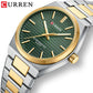 CURREN Fashion Dress Quartz Watches for Men/Women Minimalist Design Dial with Luminous Hands Stainless Steel Band