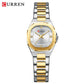 CURREN Women's Slim Quartz Watch Luxury Classic Round Dial with Rhinestone Elegant Stainless Steel Band for Ladies